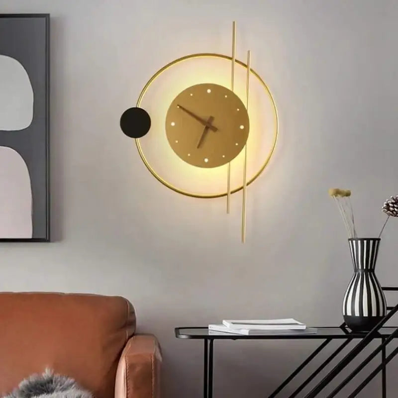 applique murale horloge, luminaire horloge murale, applique murale design, horloge murale lumineuse, applique LED avec horloge, éclairage mural moderne, applique multifonction salon, horloge murale originale, lampe murale avec heure, applique décorative murale, luminaire 2 en 1, applique murale entrée, horloge murale design LED, applique murale pratique, déco murale lumineuse