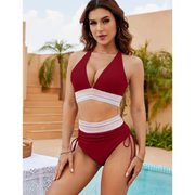 Bikini élégant taille haute sculptant