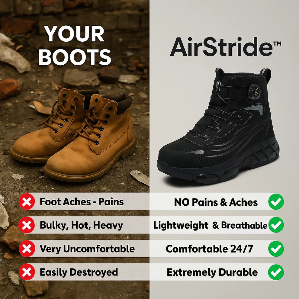 AirStride™ 2.0 Safety Shoes – Finally, Ditch Those Ancient Work Boots